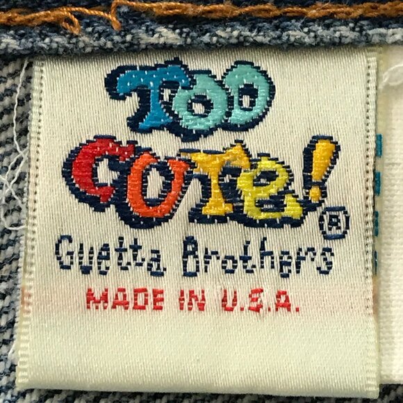 Vintage Too Cute Guetta Brothers Cut Off Shorts Women M Blue Felix the Cat 17218 - Picture 4 of 13